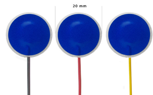Oberflächenelektrode, Ø 20mm, 60 oder 160 cm Kabel | 15 Stk./Set